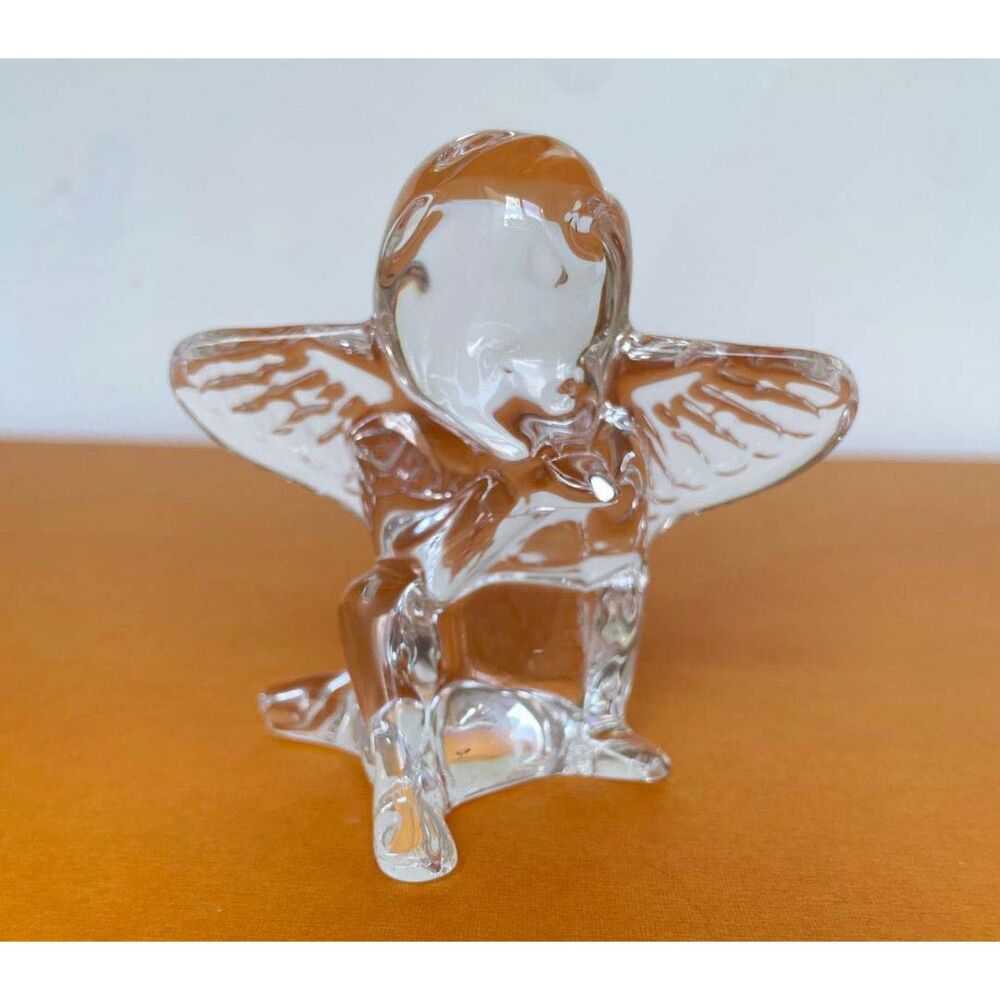 Baccarat Crystal Angel Cherub Blowing a Kiss